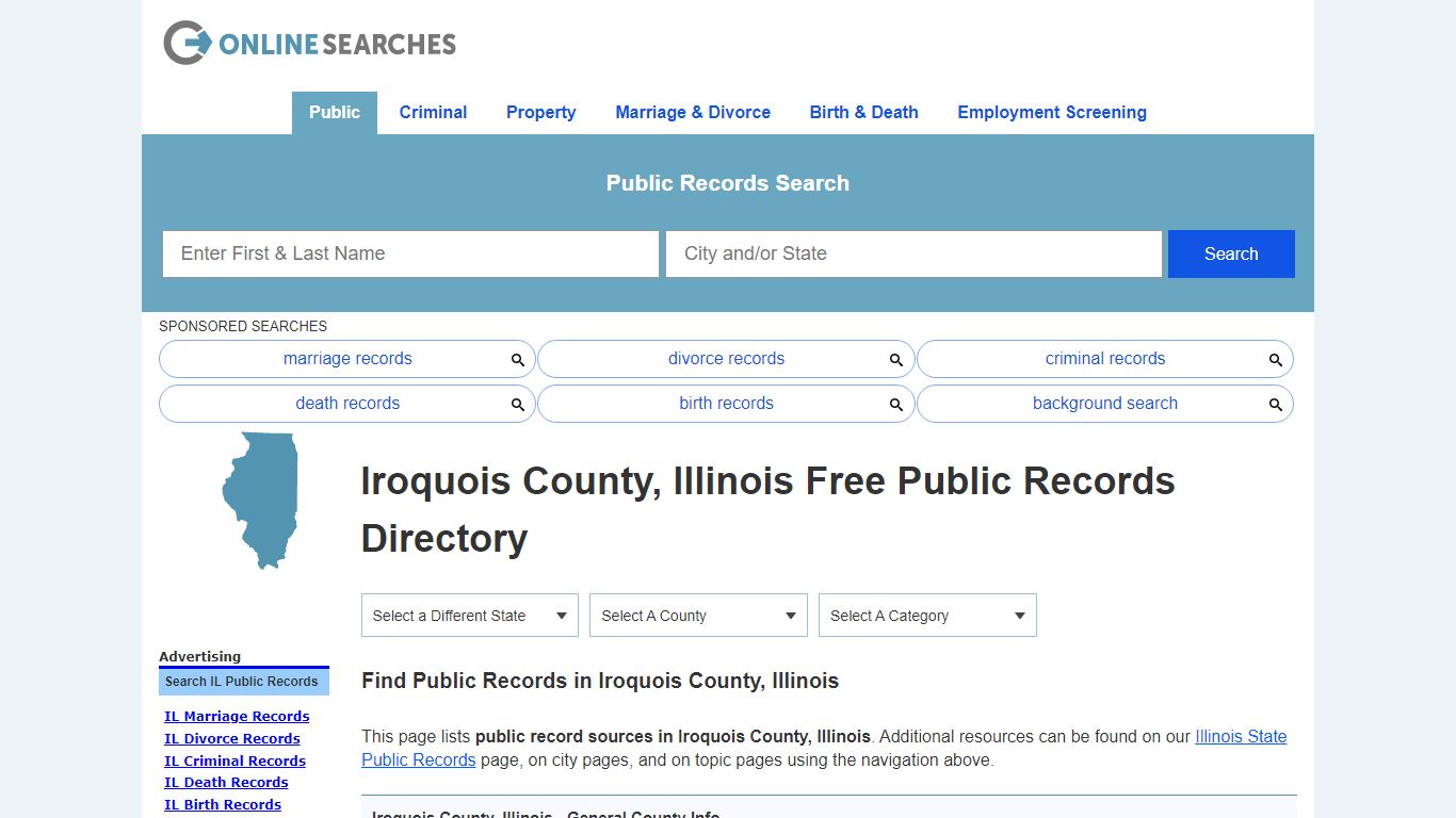 Iroquois County, Illinois Public Records Directory